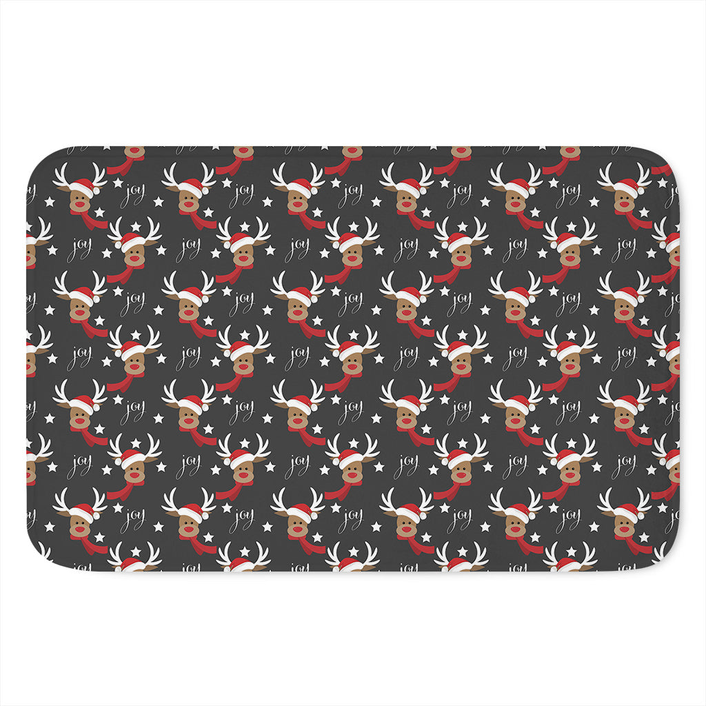 Santa Claus Deer Pattern Print Indoor Door Mat