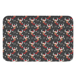 Santa Claus Deer Pattern Print Indoor Door Mat