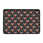 Santa Claus Deer Pattern Print Kitchen Mat
