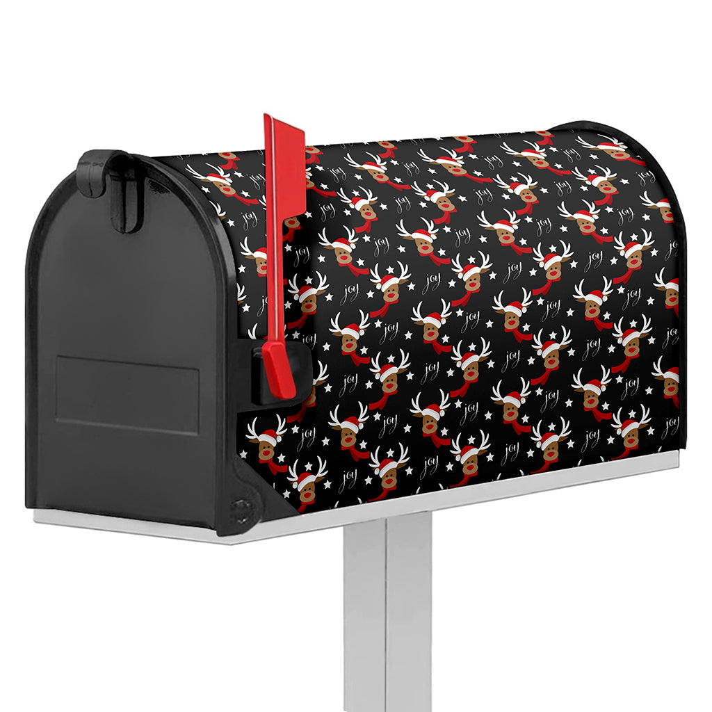 Santa Claus Deer Pattern Print Mailbox Cover