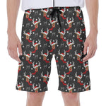 Santa Claus Deer Pattern Print Men's Beach Shorts