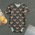 Santa Claus Deer Pattern Print Men's Bodysuit