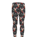 Santa Claus Deer Pattern Print Men's Leggings