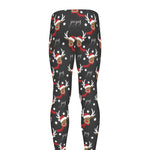 Santa Claus Deer Pattern Print Men's leggings