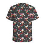 Santa Claus Deer Pattern Print Men's Sports T-Shirt