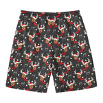 Santa Claus Deer Pattern Print Men's Swim Trunks