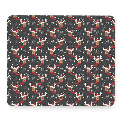 Santa Claus Deer Pattern Print Mouse Pad