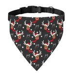 Santa Claus Deer Pattern Print Over The Collar Dog Bandana