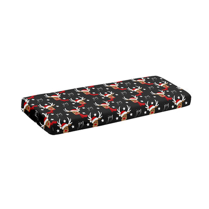 Santa Claus Deer Pattern Print Piano Keyboard Cover