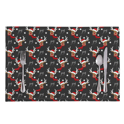 Santa Claus Deer Pattern Print Placemat