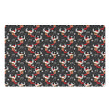 Santa Claus Deer Pattern Print Polyester Doormat