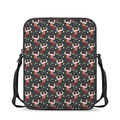 Santa Claus Deer Pattern Print Rectangular Crossbody Bag
