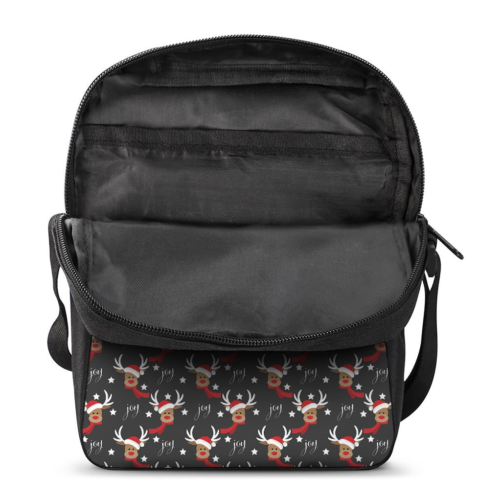 Santa Claus Deer Pattern Print Rectangular Crossbody Bag