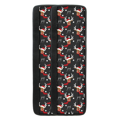 Santa Claus Deer Pattern Print Refrigerator Handle Covers