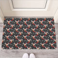 Santa Claus Deer Pattern Print Rubber Doormat