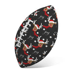 Santa Claus Deer Pattern Print Rugby Ball