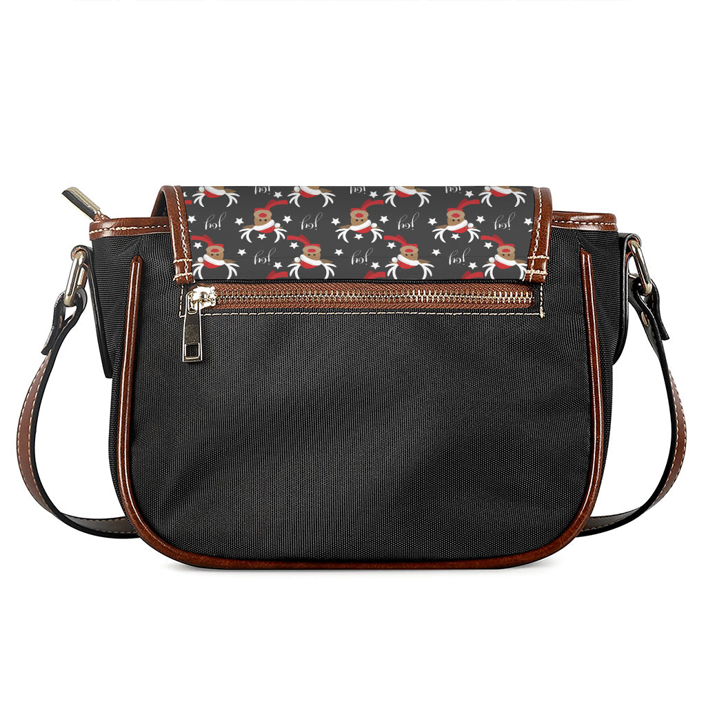 Santa Claus Deer Pattern Print Saddle Bag