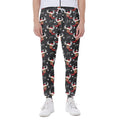 Santa Claus Deer Pattern Print Joggers