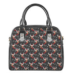 Santa Claus Deer Pattern Print Shoulder Handbag