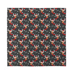 Santa Claus Deer Pattern Print Silk Bandana