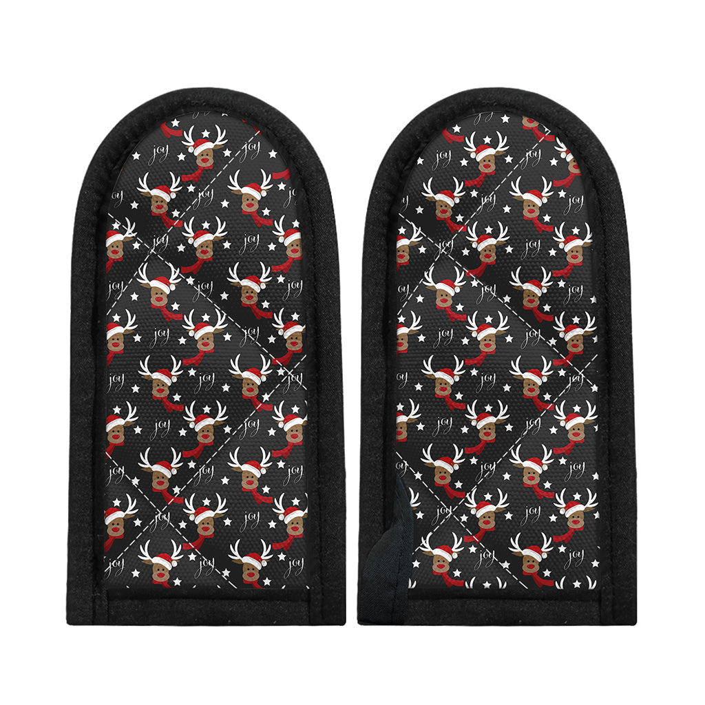 Santa Claus Deer Pattern Print Skillet Handle Cover
