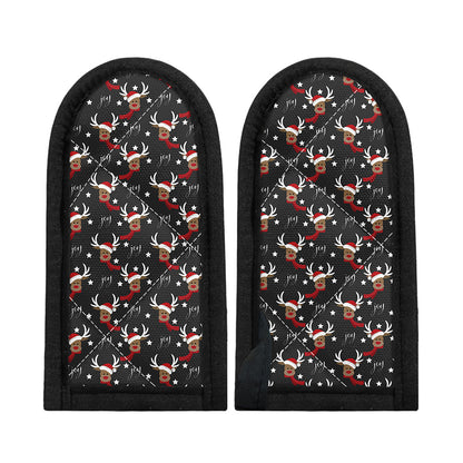 Santa Claus Deer Pattern Print Skillet Handle Cover