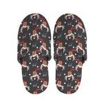 Santa Claus Deer Pattern Print Slippers