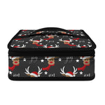 Santa Claus Deer Pattern Print Small Lunch Bag