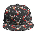 Santa Claus Deer Pattern Print Snapback Cap