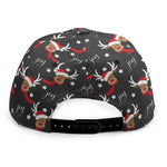 Santa Claus Deer Pattern Print Snapback Cap