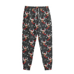 Santa Claus Deer Pattern Print Sweatpants