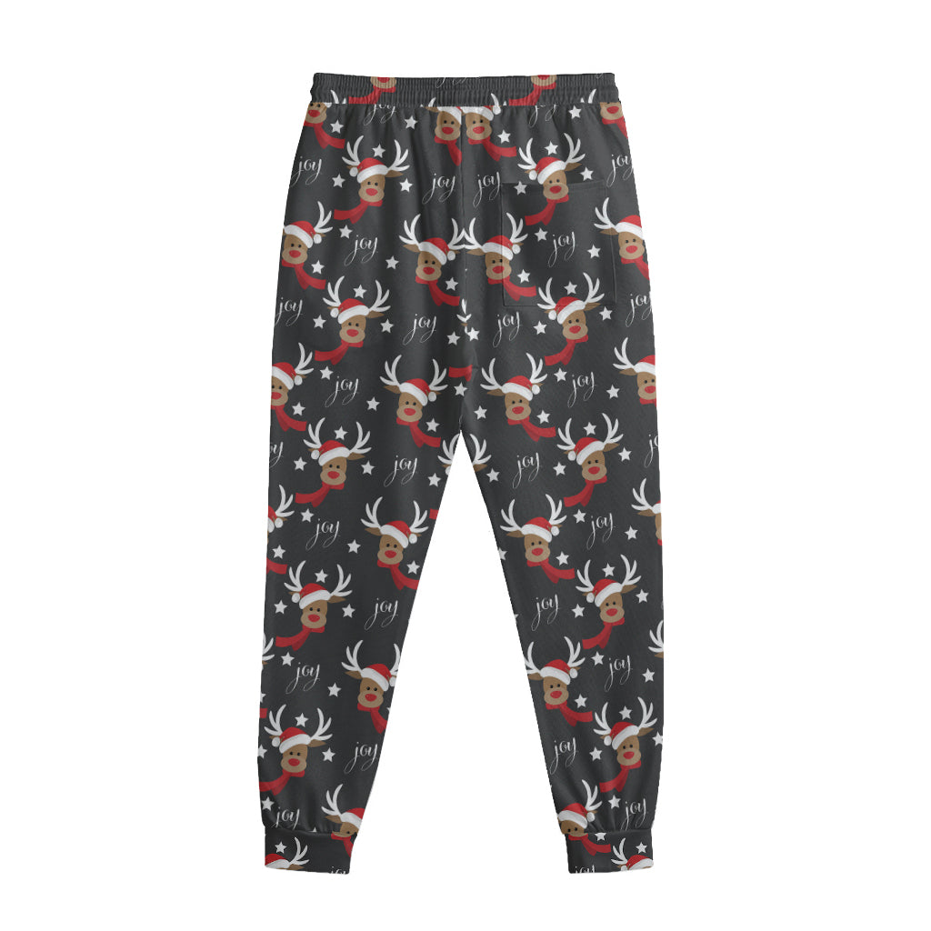 Santa Claus Deer Pattern Print Sweatpants