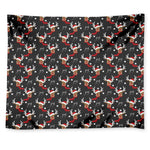 Santa Claus Deer Pattern Print Tapestry