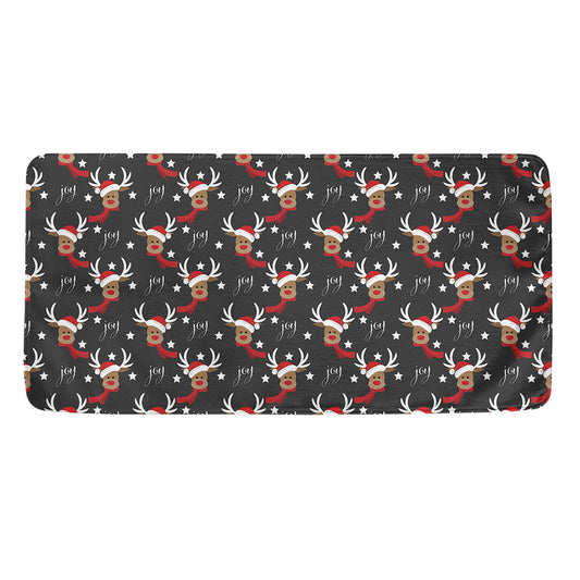 Santa Claus Deer Pattern Print Towel