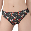Santa Claus Deer Pattern Print Women's Panties