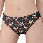 Santa Claus Deer Pattern Print Women's Panties