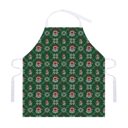 Santa Claus Knitted Pattern Print Adjustable Apron