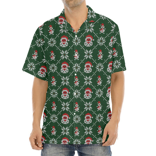 Santa Claus Knitted Pattern Print Aloha Shirt