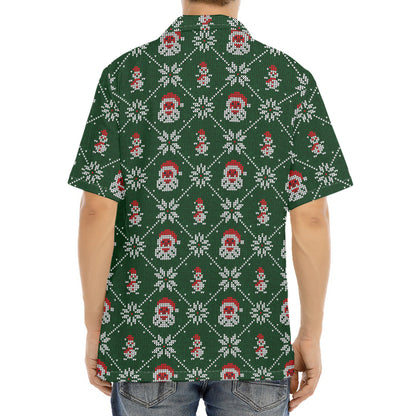 Santa Claus Knitted Pattern Print Aloha Shirt