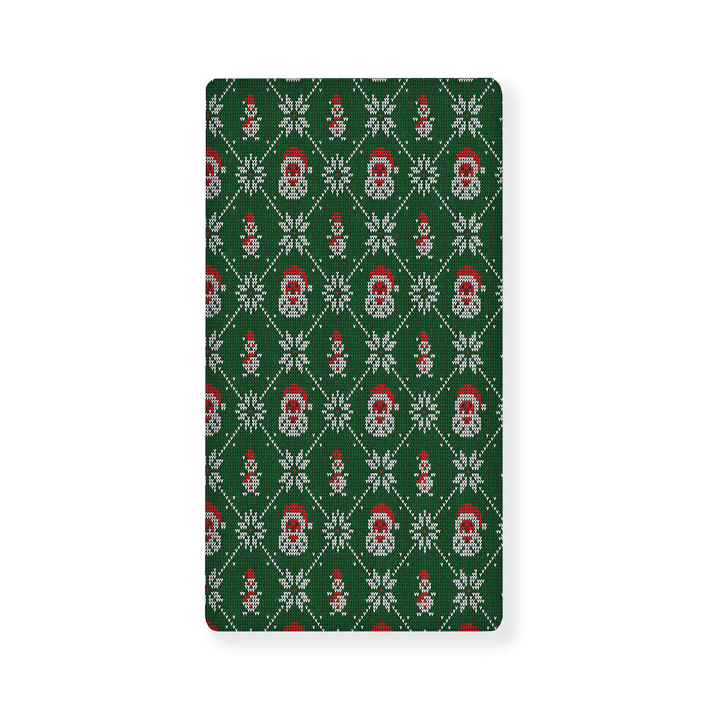 Santa Claus Knitted Pattern Print Baby Crib Sheet