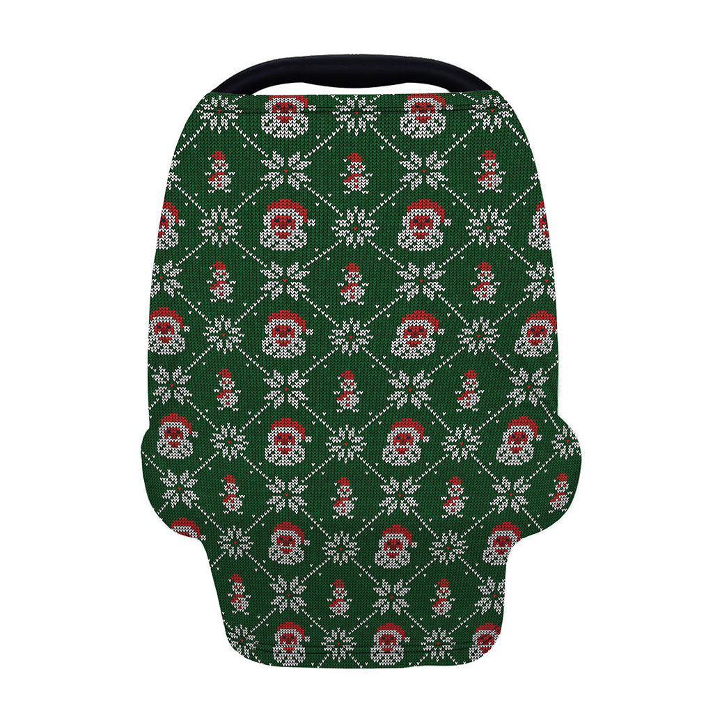 Santa Claus Knitted Pattern Print Baby Seat Cover