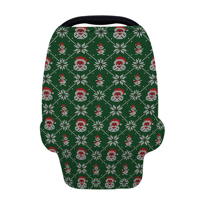 Santa Claus Knitted Pattern Print Baby Seat Cover