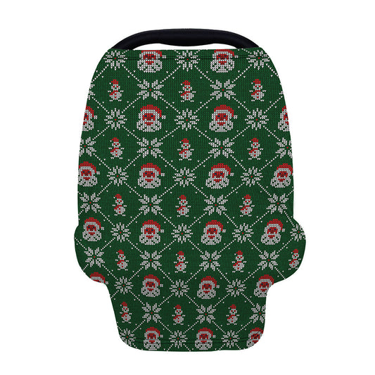 Santa Claus Knitted Pattern Print Baby Seat Cover