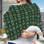 Santa Claus Knitted Pattern Print Baby Seat Cover