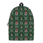 Santa Claus Knitted Pattern Print Backpack