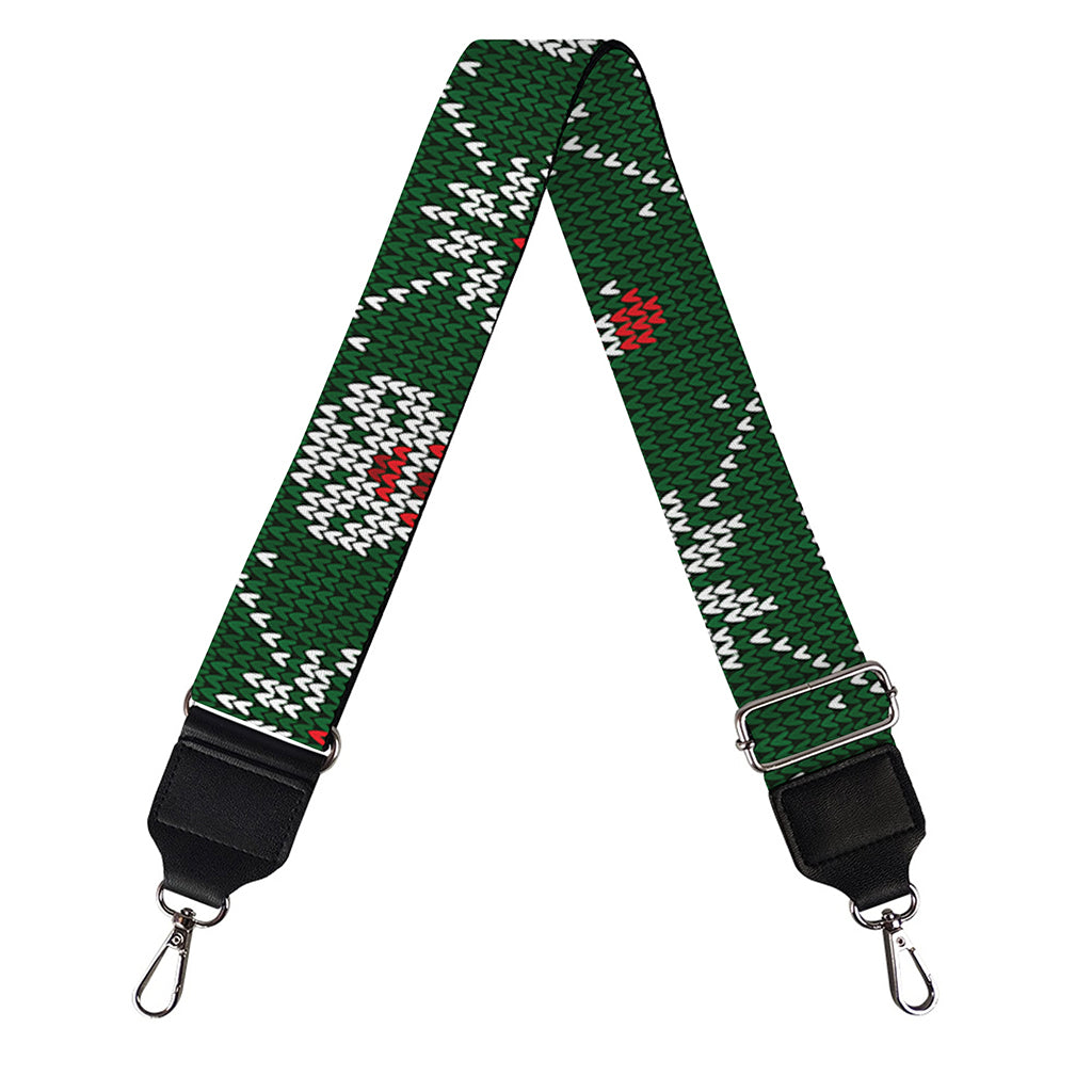 Santa Claus Knitted Pattern Print Bag Strap