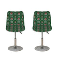 Santa Claus Knitted Pattern Print Bar Stool Covers
