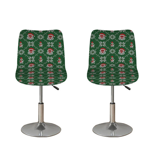 Santa Claus Knitted Pattern Print Bar Stool Covers