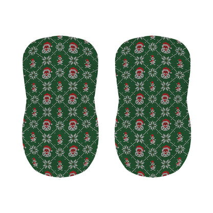 Santa Claus Knitted Pattern Print Bar Stool Covers