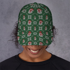 Santa Claus Knitted Pattern Print Baseball Cap